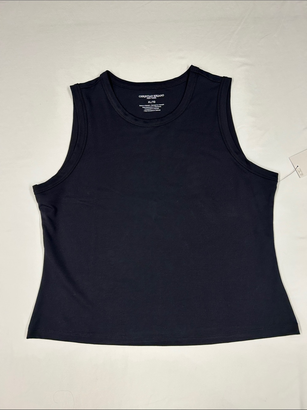 Christian Siriano Black Tank Top with Crew Neck